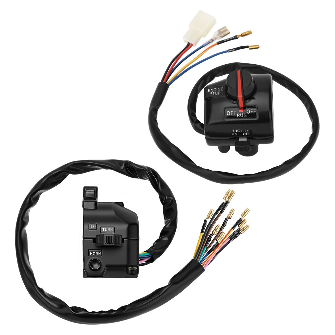 Set of 2 Handlebar Switch Assemblies for Yamaha RD400 (1976–1979)