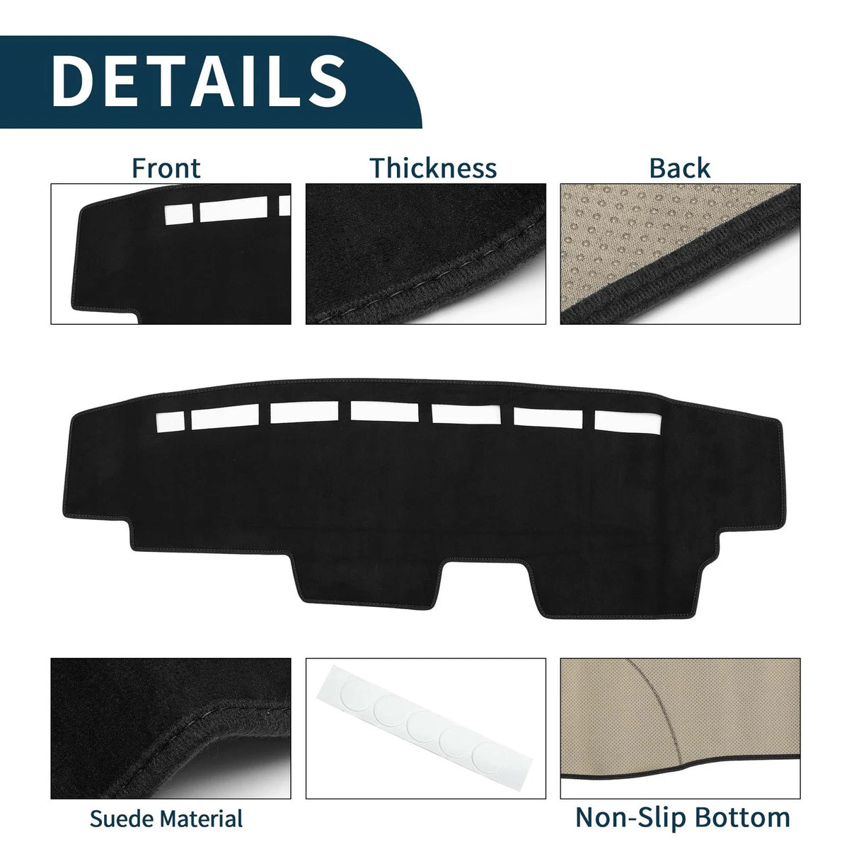 Dashboard Cover Mat for Honda N-Van JJ1 JJ2 (All Years) Black Protector Pad