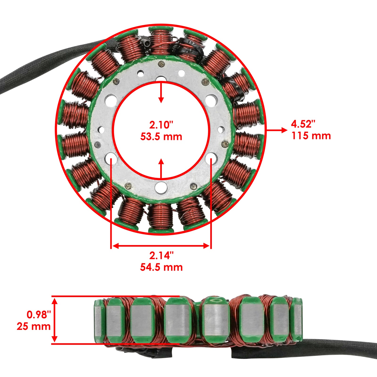 Stator Replacement for Kawasaki VN1500 Vulcan Classic 1470 1996–1998