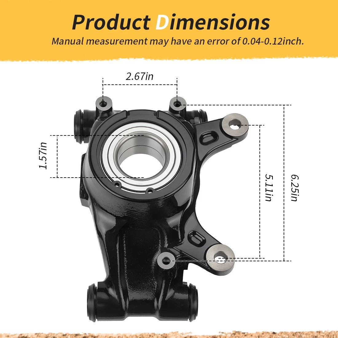 Left Rear Knuckle Kit for Honda Pioneer 1000 SXS1000M3 (2016–2024) #52260-HL4-A00