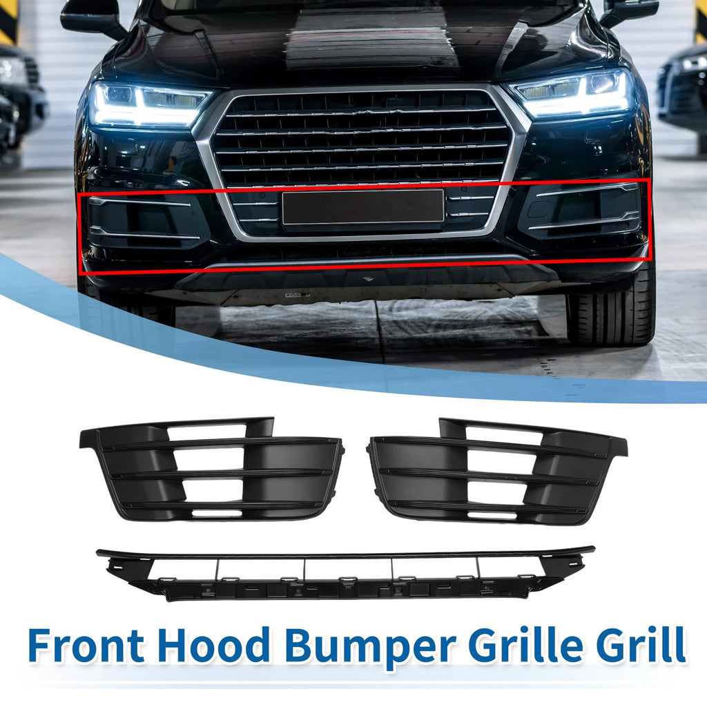 Front Lower Bumper Grille Grill Set for Audi Q7 (2016–2019) Sport Style