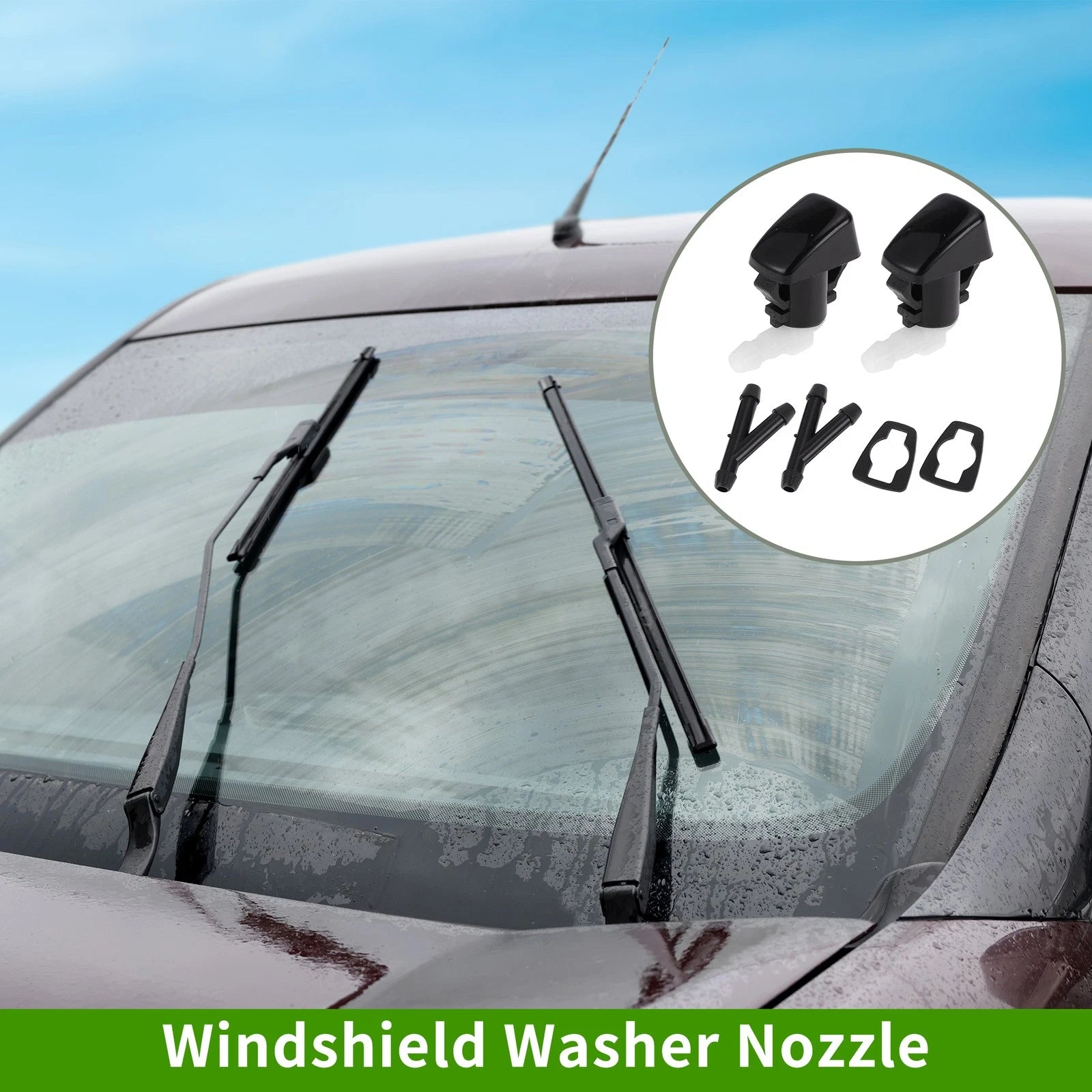Windshield Washer Nozzle 2Pcs Hose Connector for Chevrolet (2013–2017)