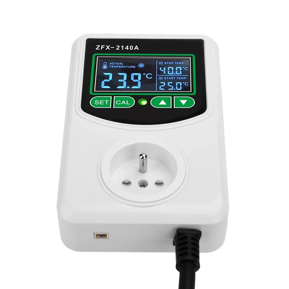 Temperature Controller Socket Thermostat with LCD for Home and Workspace