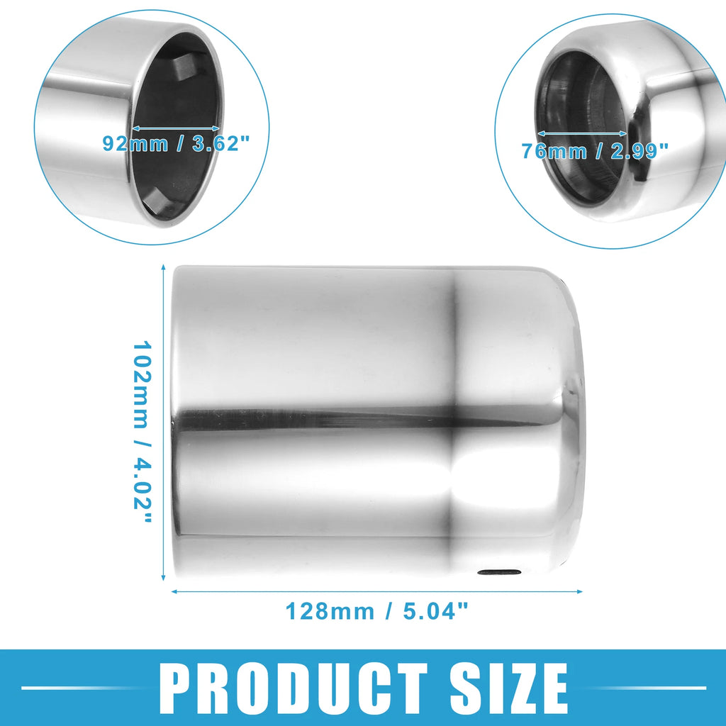 Exhaust Tip Tail Pipe for Mazda 6 (2013–2017) Stainless Steel Silver Tone