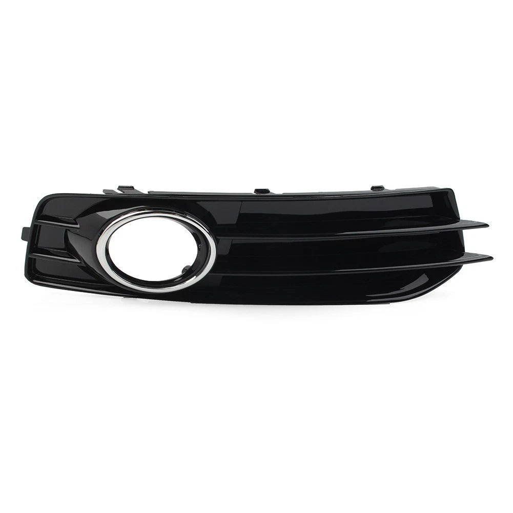 Front Bumper Fog Light Grille Cover with Chrome Ring for Audi A3 8P (2009–2012)