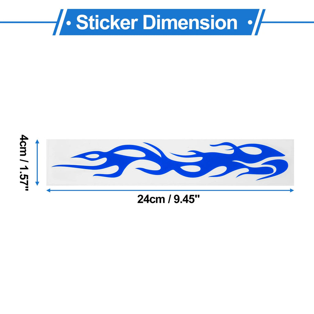 1 Pair Flame Pattern Car Bumper Sticker Decal for Universal Fit (24x4cm)