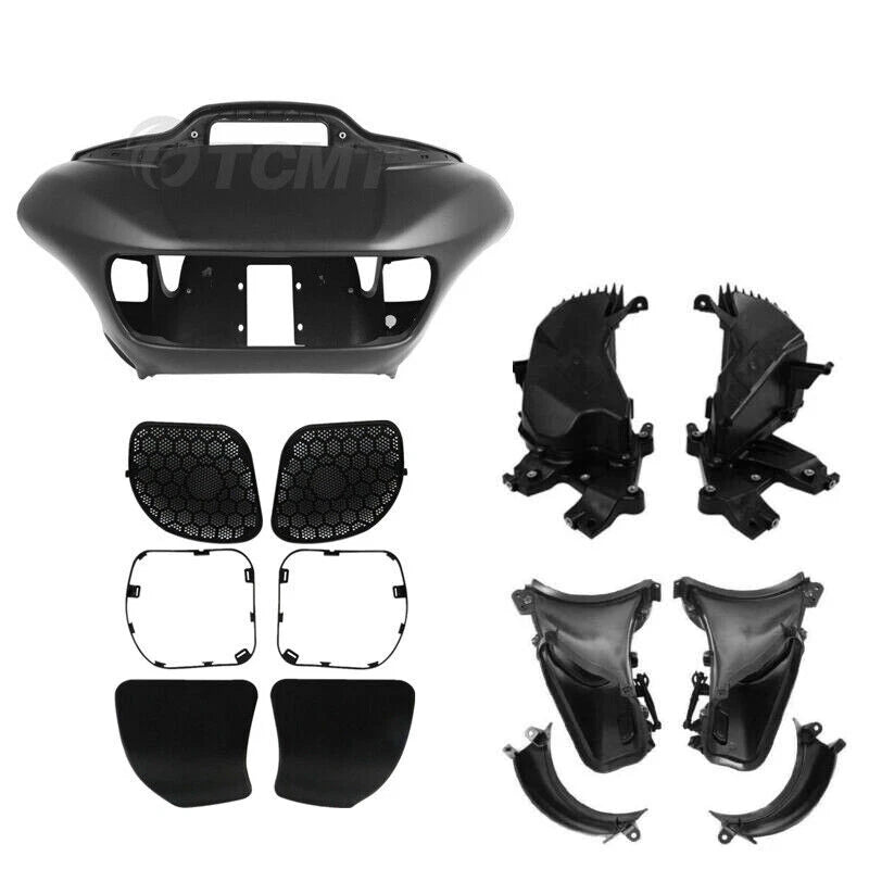 Matte Black Headlight Fairing for Harley Road Glide (2015–2023)