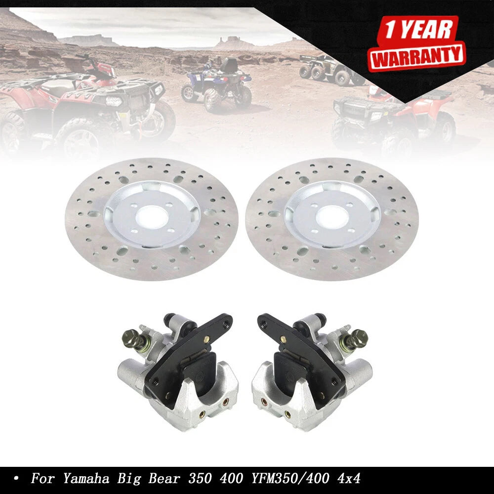 Front Brake Calipers & Disc Rotors for Yamaha Big Bear 400 (2000–2006)