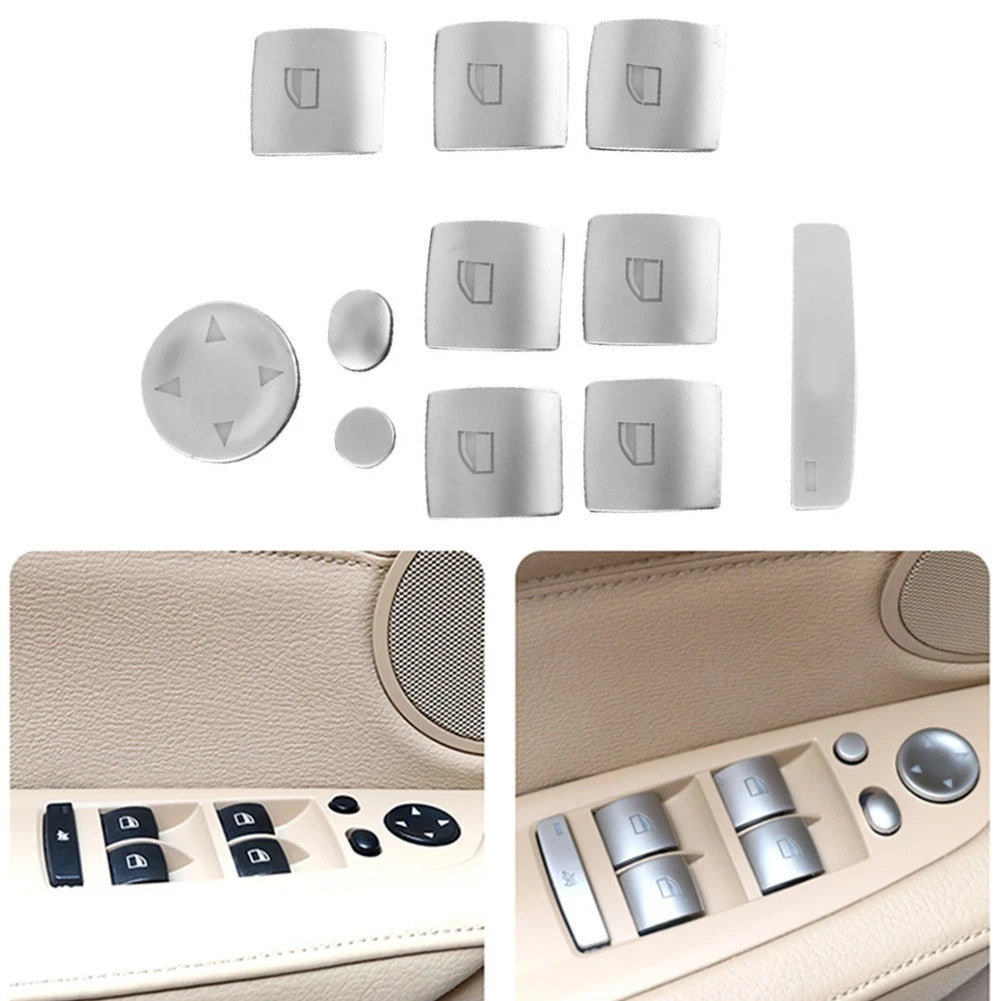 Silver Switch Button Cover Trim for BMW 3 Series X6 E70 E71 E84 E90