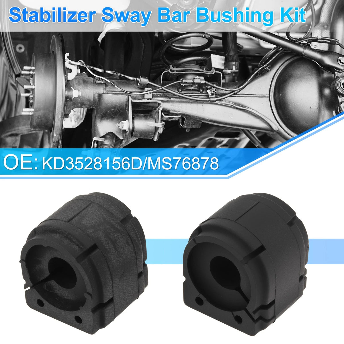 2X Rear Side Stabilizer Sway Bar Bushing Kit KD3528156D for Mazda 3 (2014–2018)