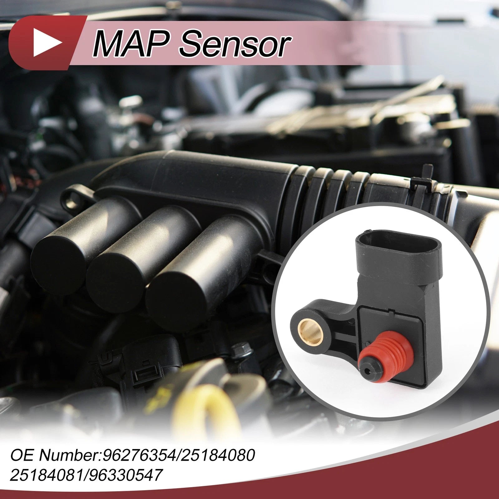 Manifold Absolute Pressure MAP Sensor OEM Replacement for Chevrolet Optra (2003–2007)