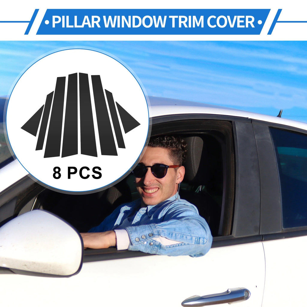8 Pc Door Pillar Window Trim Replacement for Hyundai Elantra (2007–2010)