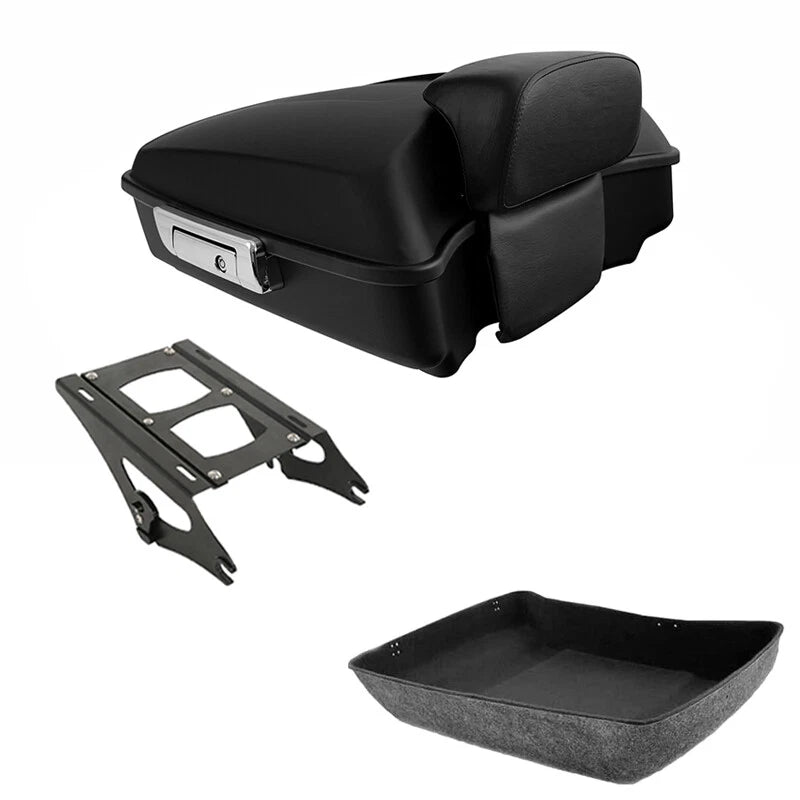 Matte Black Chopped Trunk Backrest Pad for Harley Touring (2014–2026)