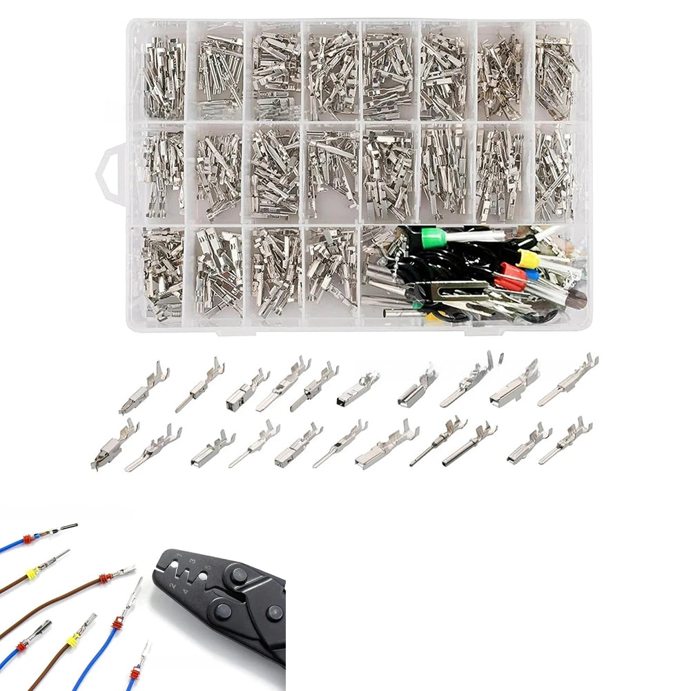 340 Piece Terminal Pin Set for Automotive Electrical Applications (1mm to 3.5mm)
