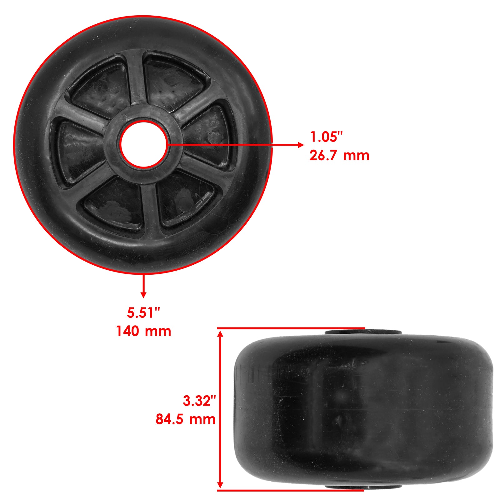 Deck Mower Wheels for John Deere 1550 1570 1575 1580 1585 TerrainCut Front