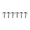 Set of 6 Titanium M5x15mm Torx Head Self Tapping Screws