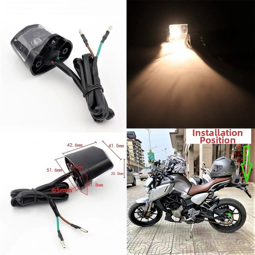 Rear License Plate Light for (ABS Black Shell)