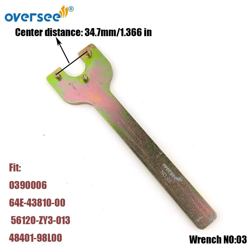 Wrench NO:03 Screw Repair Tool for Yamaha Outboard (56120-ZY9, 0390006, 48401-98L00)