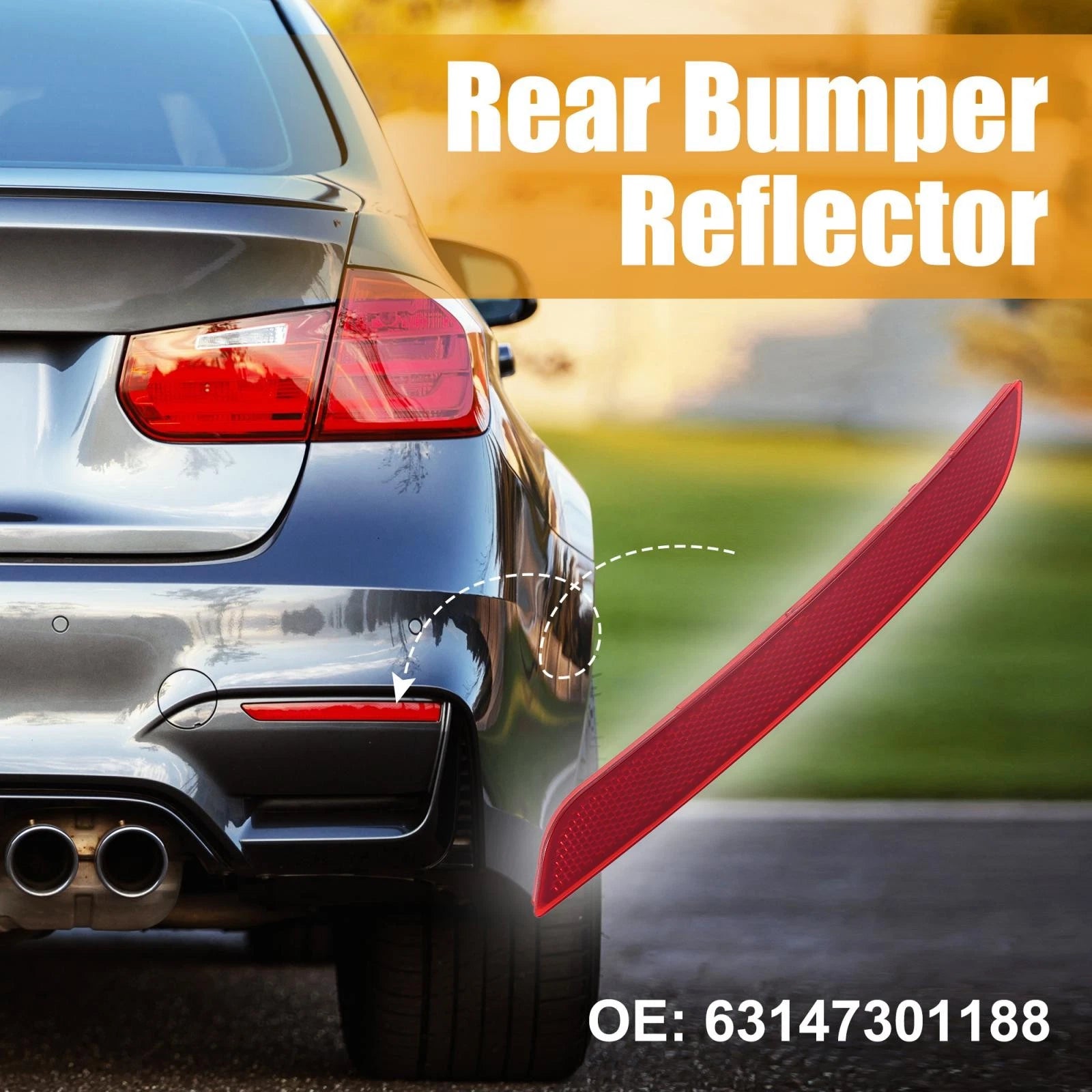 Rear Bumper Reflector Strip Cover Right Side Replacement for BMW 430i (2017–2020)