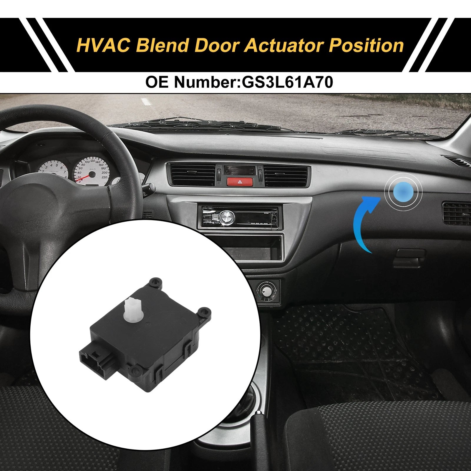 HVAC Heater Blend Door Actuator Replacement for Mazda 6 (2009–2013)
