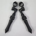 Adjustable Black Short Angle Footpeg for Honda Shadow (w/ 1.25" Engine Guard)