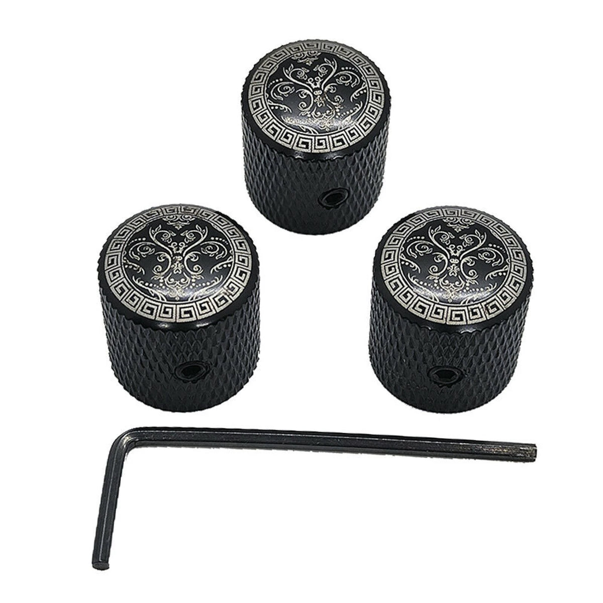 3 Pack Knurled Volume Tone Control Knob for Electric Guitar