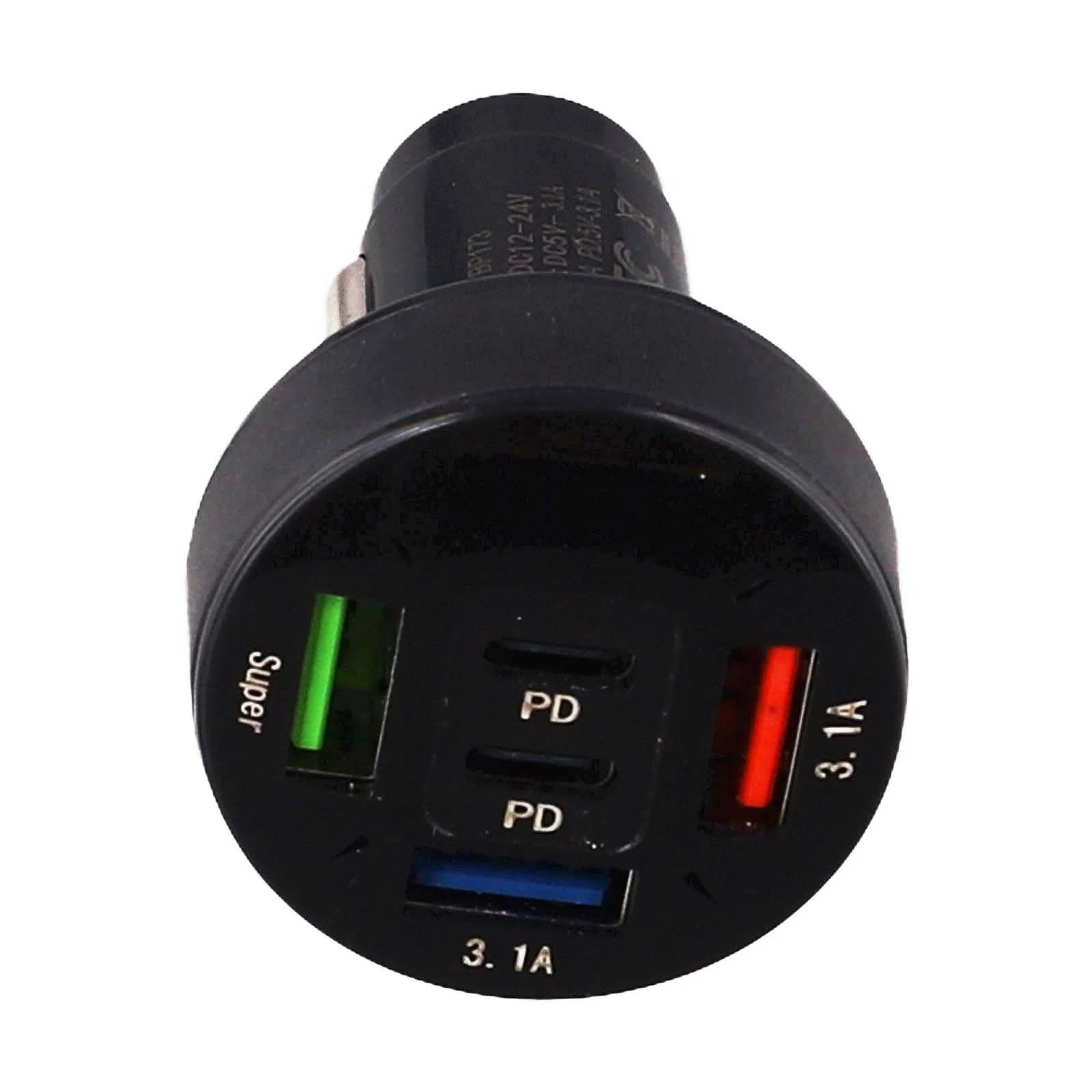5-Port Car Charger with LED Display for Multi Vehicle Use