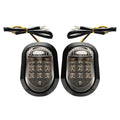 2X Flush Mount Turn Signal Amber 9 LED Indicator Light Universal