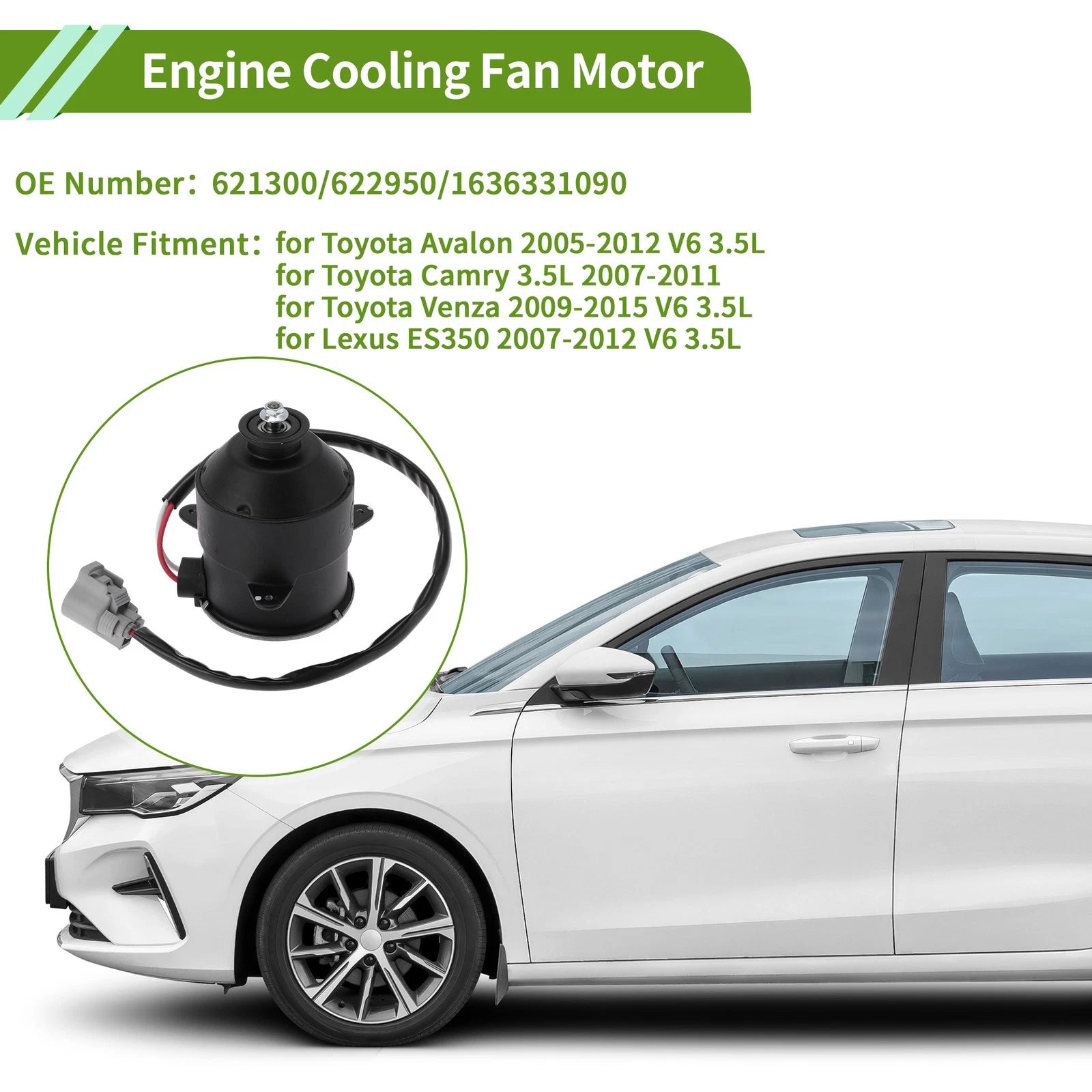 Radiator Fan Motor Replacement for Toyota Avalon V6 3.5L (2005–2012)