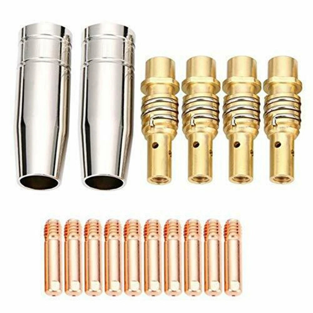 38PCS MIG Welding Nozzle and Contact Tip Kit for MB15 Torch (0.8mm, 1.0mm)