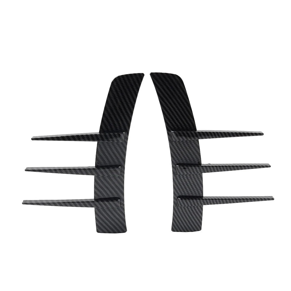 2X Carbon Look Universal Side Fender Vents Wing Decoration Trim