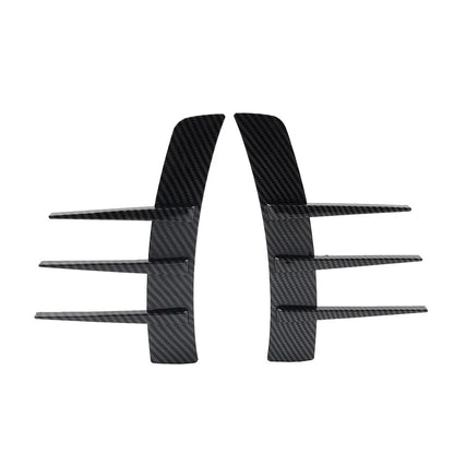 2X Carbon Look Universal Side Fender Vents Wing Decoration Trim