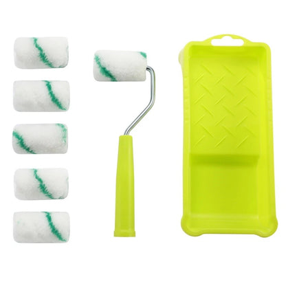 8-Piece Painting Kit with 2-Inch Green Stripe, 6 Polyester Sleeves, 2 Trays