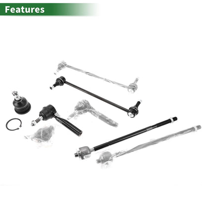 8pcs Front Suspension Kit Tie Rod End Sway Bar Link for Volkswagen Routan (2009–2019)