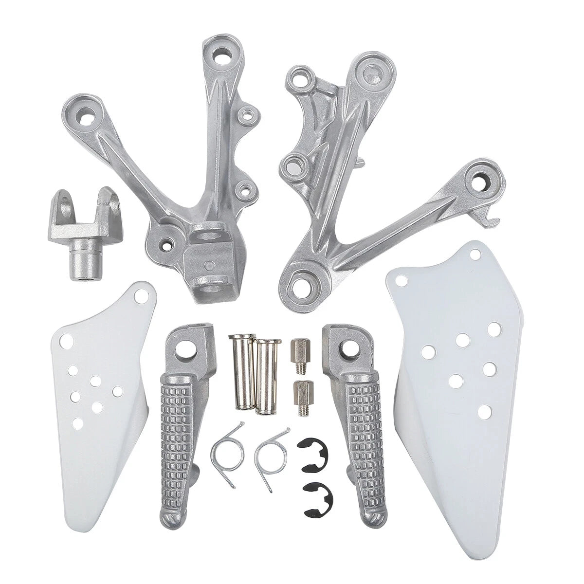 Front Rider Footrests Footpeg Pegs Bracket for Kawasaki Ninja ZX6R (2009–2018)