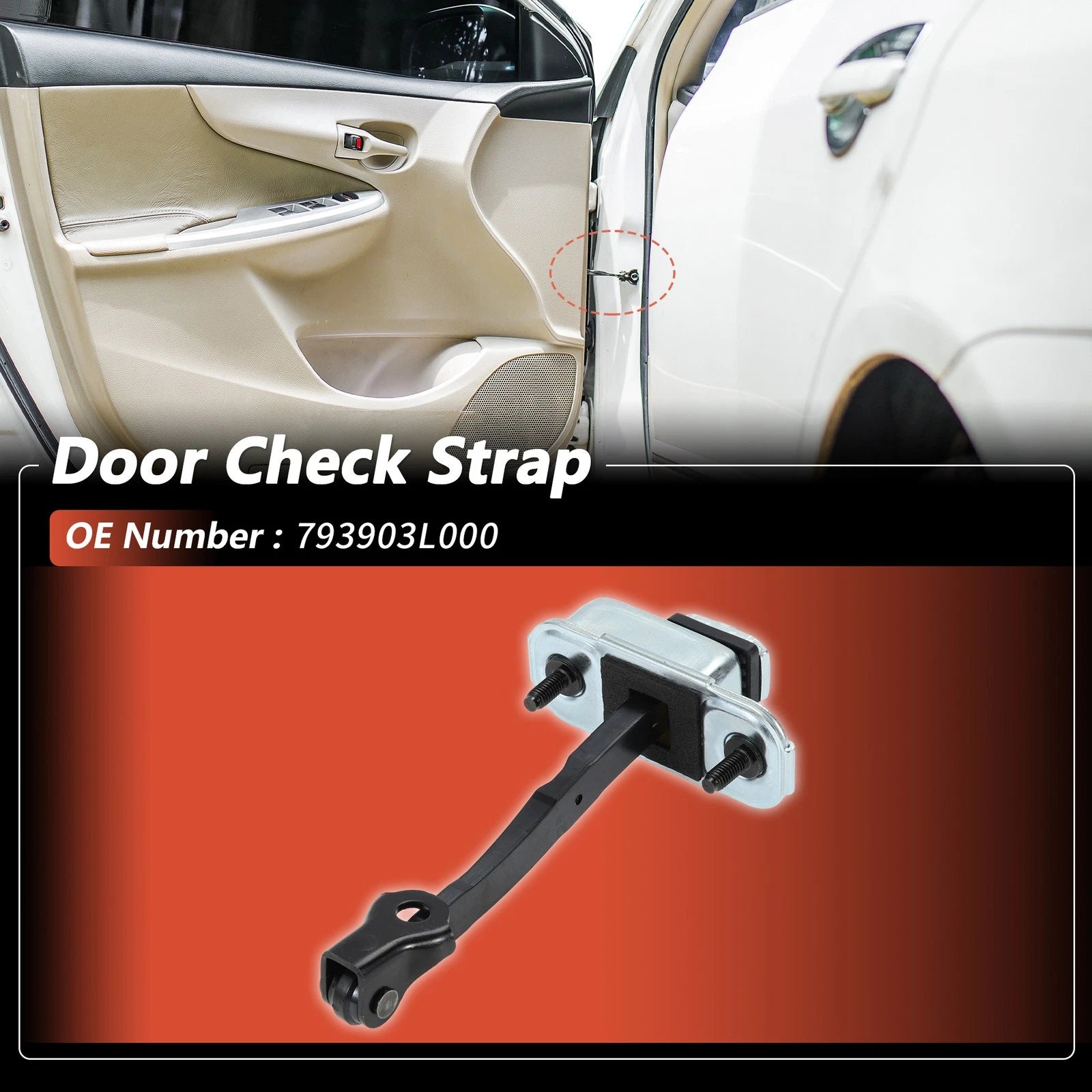 Door Check Strap Front Right Replacement for Hyundai Azera (2006–2011)