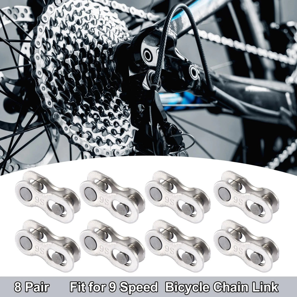 9 Speed Chain Link Connectors Pair Master Link Reusable for Bicycle (—)