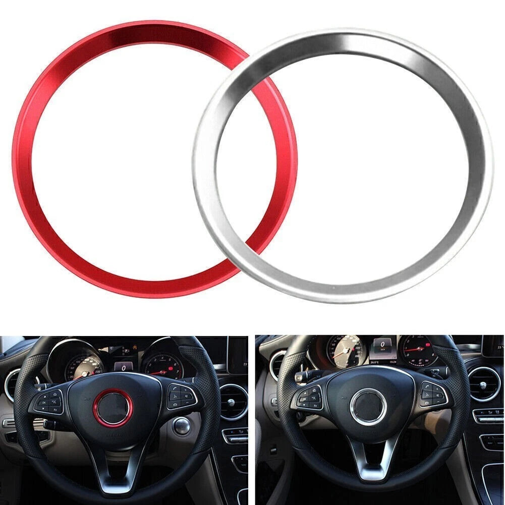 Steering Wheel Center Decor Ring Trim for Mercedes Benz C E CLA GLA GLC (2015–2023)