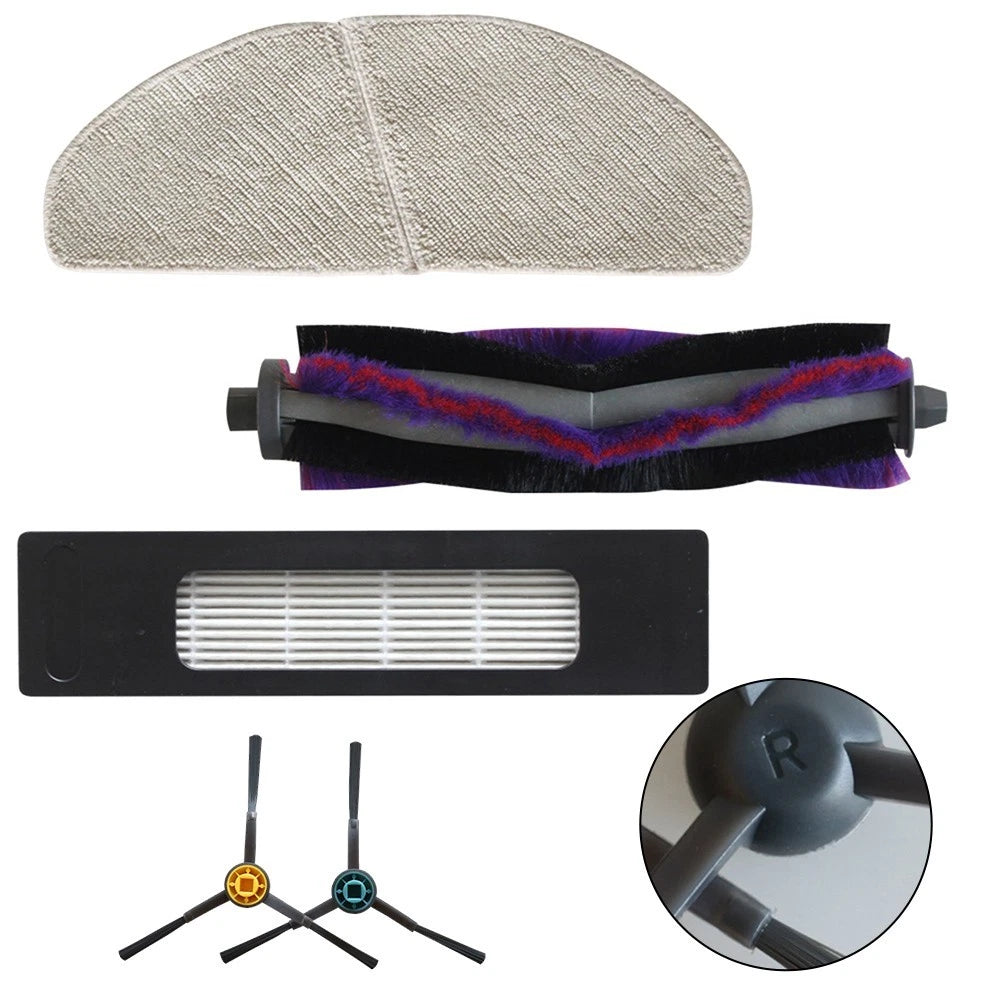 Replacement Parts Set for Eureka NER800 (Main Brush, Side Brushes, Filters, Mop Cloths)