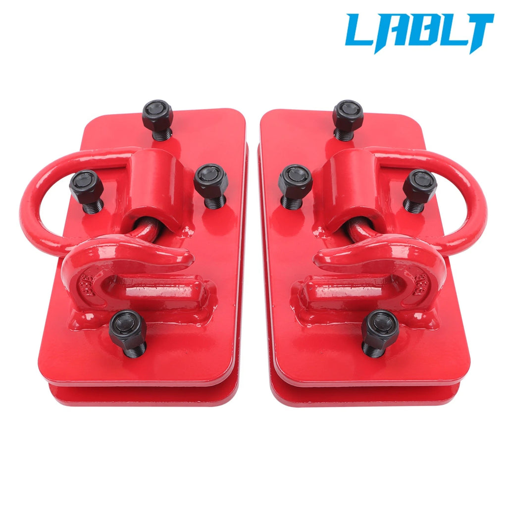 2X Tractor Bucket Hooks with Tie Down Ring for Universal Use (Grade 70)