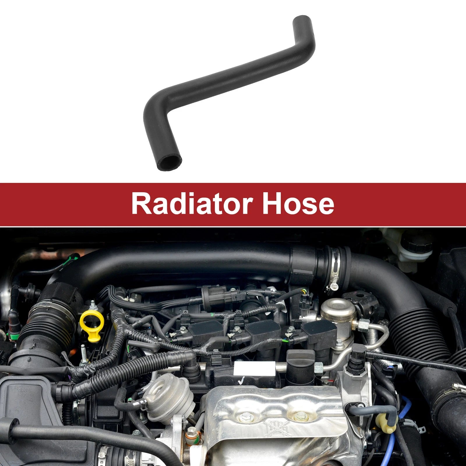 Radiator Hose Replacement for Toyota Camry 2.2L (1997–2001) Rubber Black