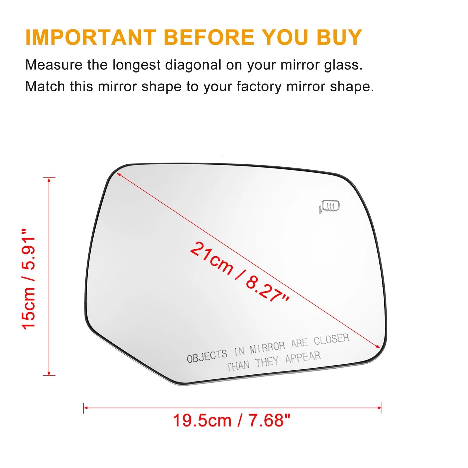 2X Heated Side Mirror Glass for Ford Escape (2008–2012)