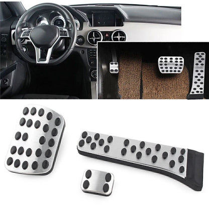 3Pcs Gas Brake Pedal Cover for Benz C-Class E/GLC Class (2016–2019)