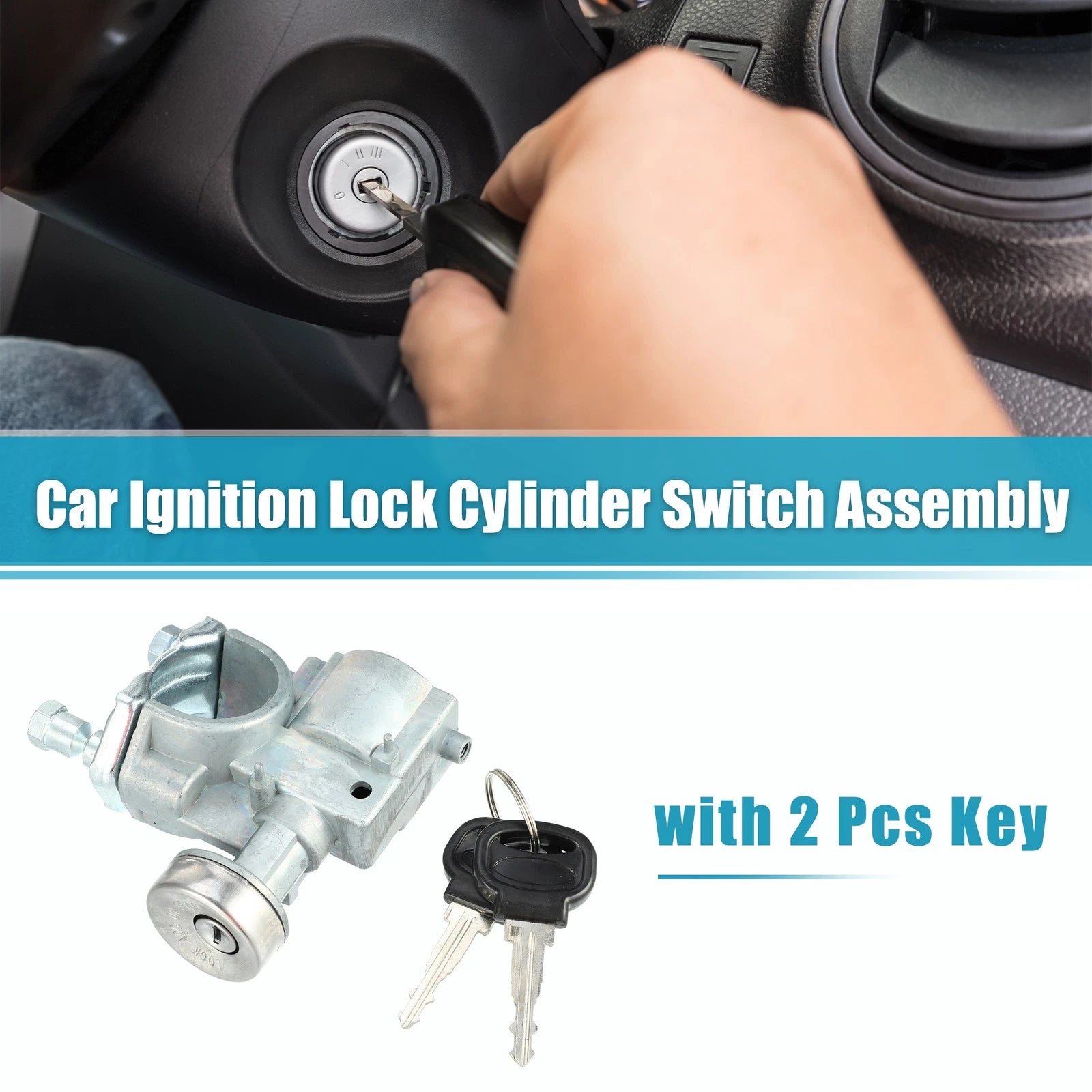 Ignition Lock Cylinder Switch Assembly w Keys for Mazda B2000 (1986–1987)