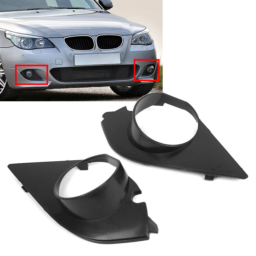 Front Fog Light Lamp Frame Cover for BMW 5 Series E60 E61 (2003–2010) Pair