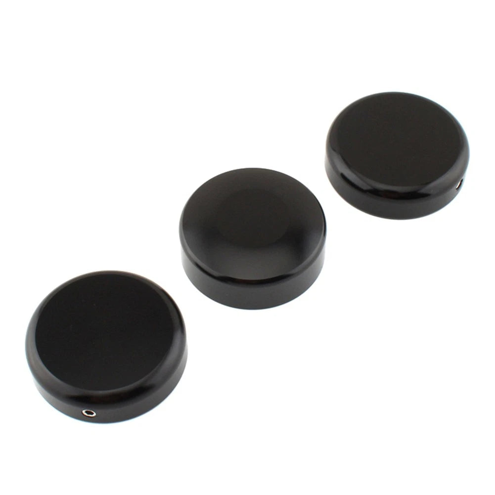 3pcs Top Fork Tube Stem Nut For Harley V-ROD NIGHT ROD SPECIAL 2007-2011 Black
