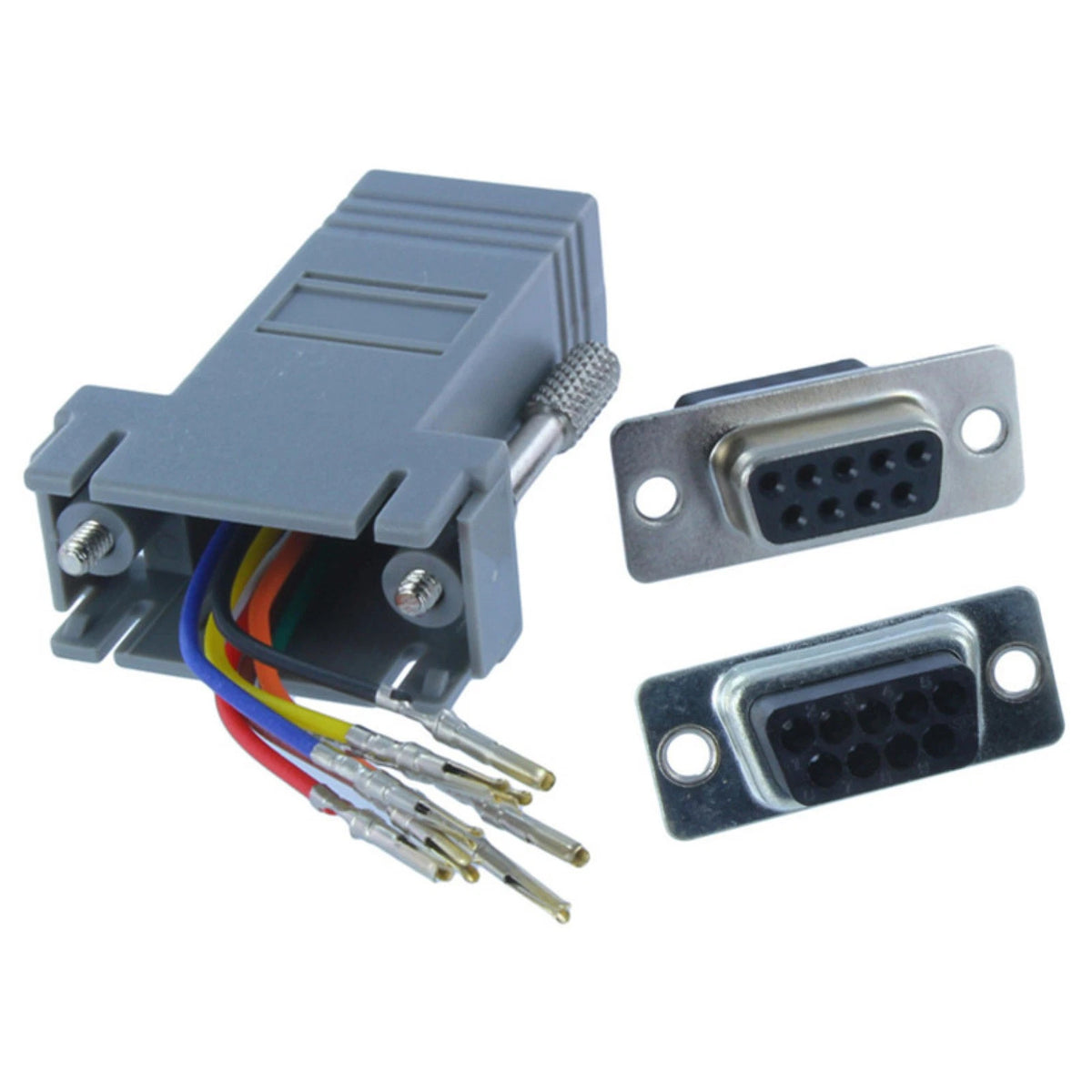 DB9 9 Pin RS232 to RJ45 Network Adapter Converter (8P8C)
