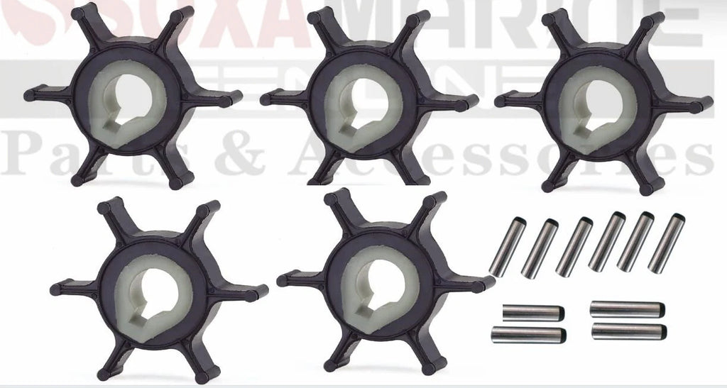 5pcs Water Pump Impeller with Key for Yamaha Outboard Motor (646-44352-01)
