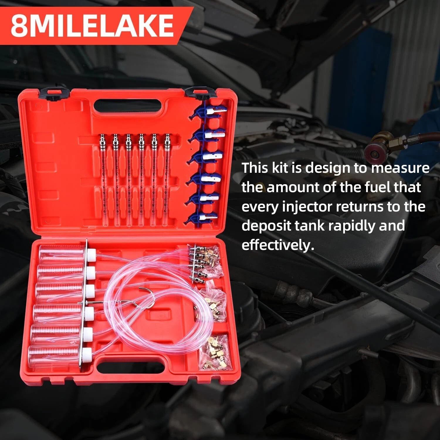 6 Cylinder Diesel Injector Tester Common Rail Adaptor Tool Kit