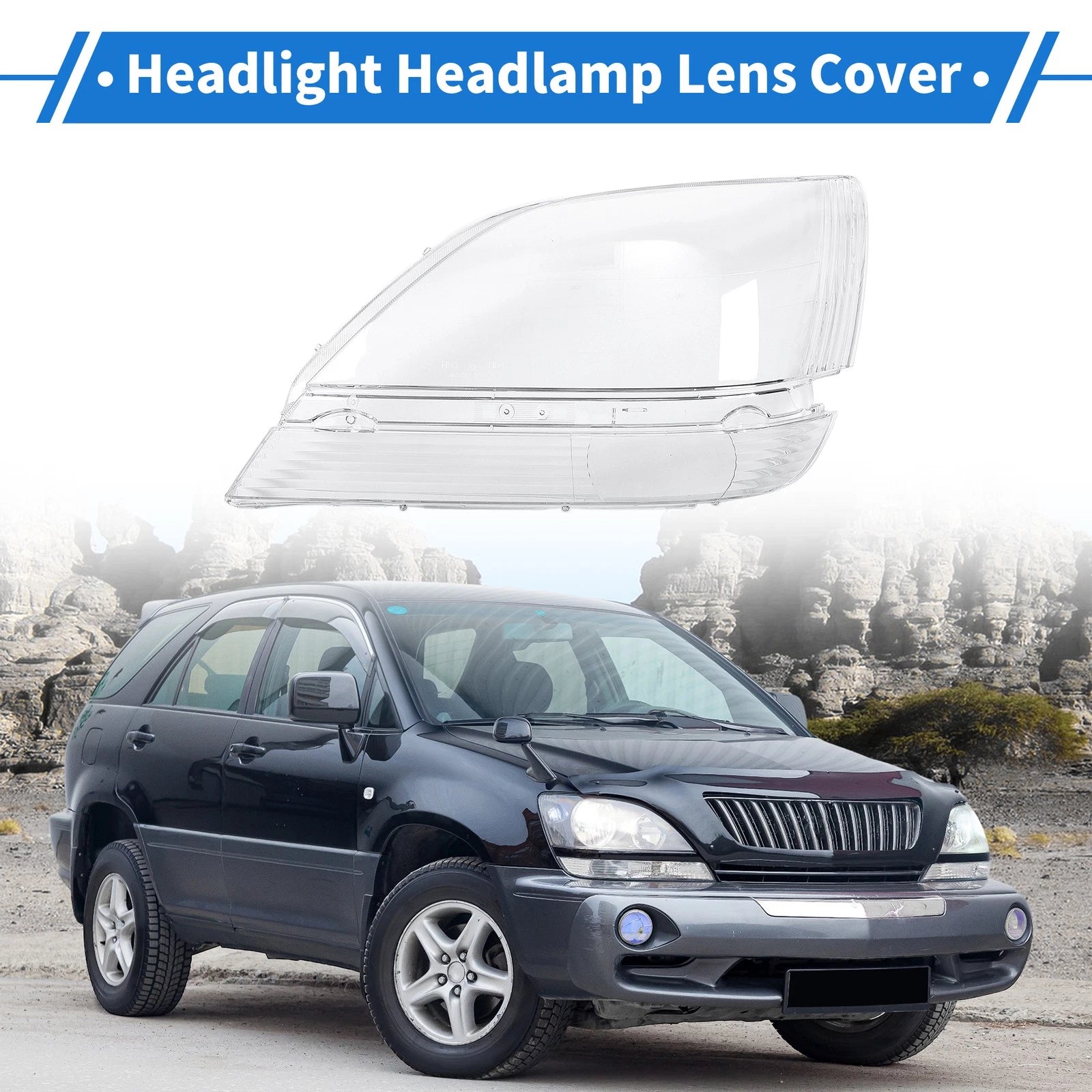 Headlight Lens Cover Front Left Replacement for Lexus RX300 (1999–2003)